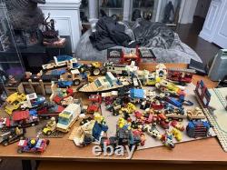 Vintage 1980's Lego Mini Figs and big lot Legos Vehicles NASA Police etc