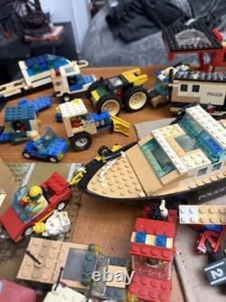 Vintage 1980's Lego Mini Figs and big lot Legos Vehicles NASA Police etc
