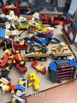 Vintage 1980's Lego Mini Figs and big lot Legos Vehicles NASA Police etc