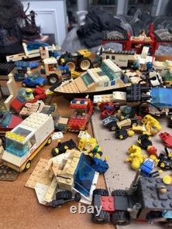 Vintage 1980's Lego Mini Figs and big lot Legos Vehicles NASA Police etc