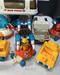 Vintage 1984 Play World Toys Space Station Set With Figures Ships