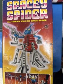 Vintage 1985 Battery Talbot Toys Walking Spacey Spider Space Complete NIB