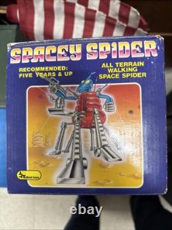 Vintage 1985 Battery Talbot Toys Walking Spacey Spider Space Complete NIB
