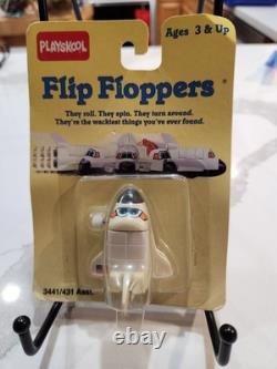 Vintage 1989 Playskool Flip Floppers Space Shuttle Wind Up Toy on Original Card