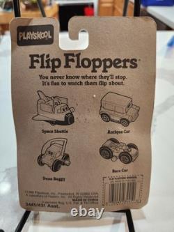 Vintage 1989 Playskool Flip Floppers Space Shuttle Wind Up Toy on Original Card