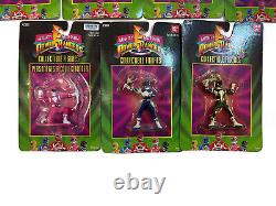 Vintage 1994 Mighty Morphin Power Rangers 3 Collectible Figures FULL SET SEALED