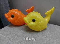 Vintage 2 Soviet USSR Space Age Plastic Fishes Doll Toy. Rare