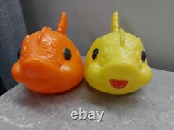 Vintage 2 Soviet USSR Space Age Plastic Fishes Doll Toy. Rare