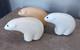 Vintage 3 Soviet USSR Space Age Plastic Polar Bears Doll Toy. Rare