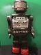 Vintage 50s Nomura TN tin battery operated space fighter robot