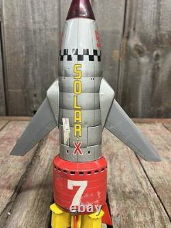 Vintage 60's Nomura T. N. Solar X S-X7 Battery Operated Space Rocket Tin Toy