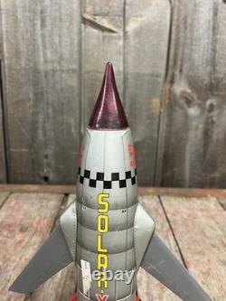 Vintage 60's Nomura T. N. Solar X S-X7 Battery Operated Space Rocket Tin Toy