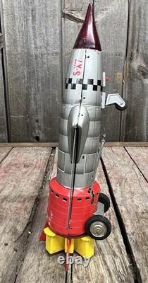 Vintage 60's Nomura T. N. Solar X S-X7 Battery Operated Space Rocket Tin Toy