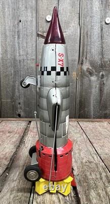 Vintage 60's Nomura T. N. Solar X S-X7 Battery Operated Space Rocket Tin Toy