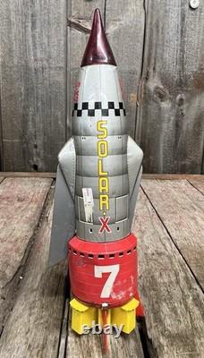 Vintage 60's Nomura T. N. Solar X S-X7 Battery Operated Space Rocket Tin Toy