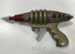 Vintage 60's Taiyo Japan Friction Space Pilot X Ray Gun With BOX Tested