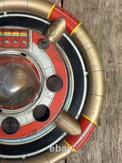Vintage 60s Battery Op Litho Planet Y Nomura Japan Space Commander Station Toy