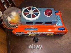 Vintage 60s Moon Explorer Gakken Toy Japan Space Tin Litho Astronaut READ