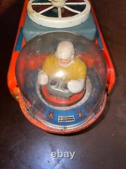 Vintage 60s Moon Explorer Gakken Toy Japan Space Tin Litho Astronaut READ