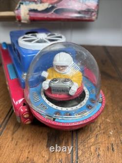 Vintage 60s Moon Explorer Gakken Toy Japan Space Tin Litho With Box Astronaut