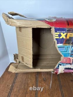 Vintage 60s Moon Explorer Gakken Toy Japan Space Tin Litho With Box Astronaut