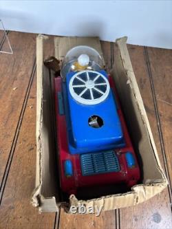 Vintage 60s Moon Explorer Gakken Toy Japan Space Tin Litho With Box Astronaut