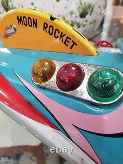 Vintage 60s Moon Rocket Battery Operated Toy made in Japan With Original Box