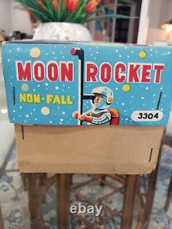 Vintage 60s Moon Rocket Battery Operated Toy made in Japan With Original Box