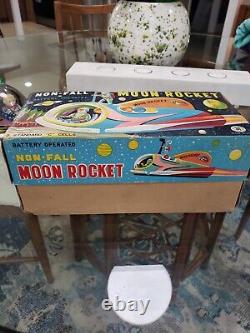 Vintage 60s Moon Rocket Battery Operated Toy made in Japan With Original Box