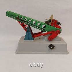 Vintage 62DDR Germany MSB Launch pad Rocket Station Space Launc Battery Tin Toy