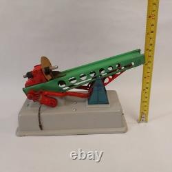 Vintage 62DDR Germany MSB Launch pad Rocket Station Space Launc Battery Tin Toy