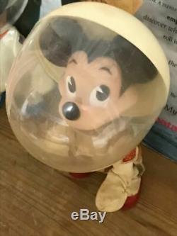 Vintage 70' MARX Toys Mickey Mouse Astronauts 23 cm Figure in Space Suit F/S
