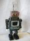 Vintage Alps Japan TELEVISION SPACE MAN battery operated tin toy robot tv RARE