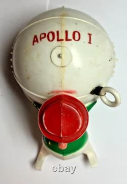 Vintage Antique 1967 Apollo 1 Plastic Wind-Up Space Toy Man-Capsule Wall Walker