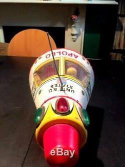 Vintage Apollo Masudaya Horikawa Capsule Rocket Tin Spaceship Japan Toy