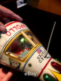 Vintage Apollo Masudaya Horikawa Capsule Rocket Tin Spaceship Japan Toy