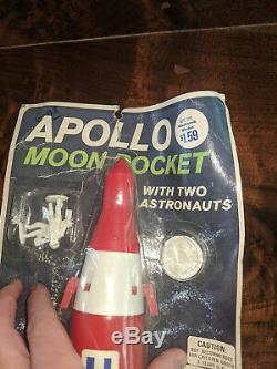 Vintage Apollo Moon Rocket Toy, 1960's era, never opened, original price tag