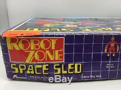 Vintage Arco Robot Zone Space Sled Spaceship 24 Piece Play Set Toy Boxed 1985