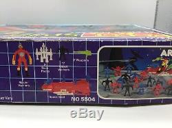 Vintage Arco Robot Zone Space Sled Spaceship 24 Piece Play Set Toy Boxed 1985