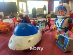 Vintage BILLY BLASTOFF Construction and Space Scout vehicles and figures