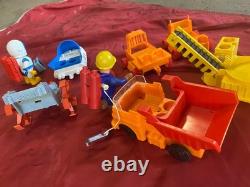 Vintage BILLY BLASTOFF Construction and Space Scout vehicles and figures