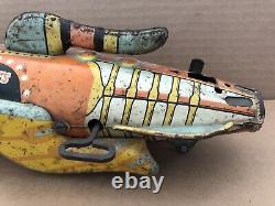 Vintage BUCK ROGERS Wind-Up Marx Spaceship Space Ship 1927 Tin Litho Toy