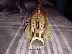 Vintage BUCK ROGERS Wind-Up Marx Spaceship Space Ship 1927 Tin Litho Toy