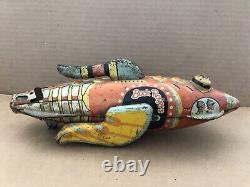 Vintage BUCK ROGERS Wind-Up Marx Spaceship Space Ship 1927 Tin Litho Toy