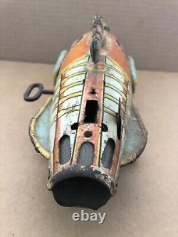 Vintage BUCK ROGERS Wind-Up Marx Spaceship Space Ship 1927 Tin Litho Toy