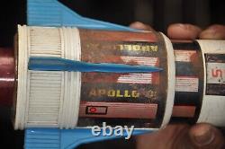 Vintage Battery Apollo X United States Space Ship Litho Tin Toy, Japan