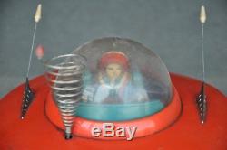 Vintage Battery Cragstan Space Saucer Litho Tin Toy, Japan