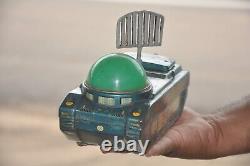 Vintage Battery MT Trademark Space Planet Tank Litho Tin Toy, Japan
