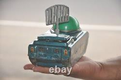 Vintage Battery MT Trademark Space Planet Tank Litho Tin Toy, Japan