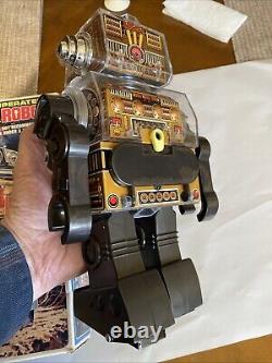 Vintage Battery Operated Piston Robot Made In Japan MIB works SH